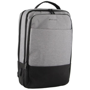 Pierre Cardin Mens Travel & Business Backpack - Grey/Black (Harvard)