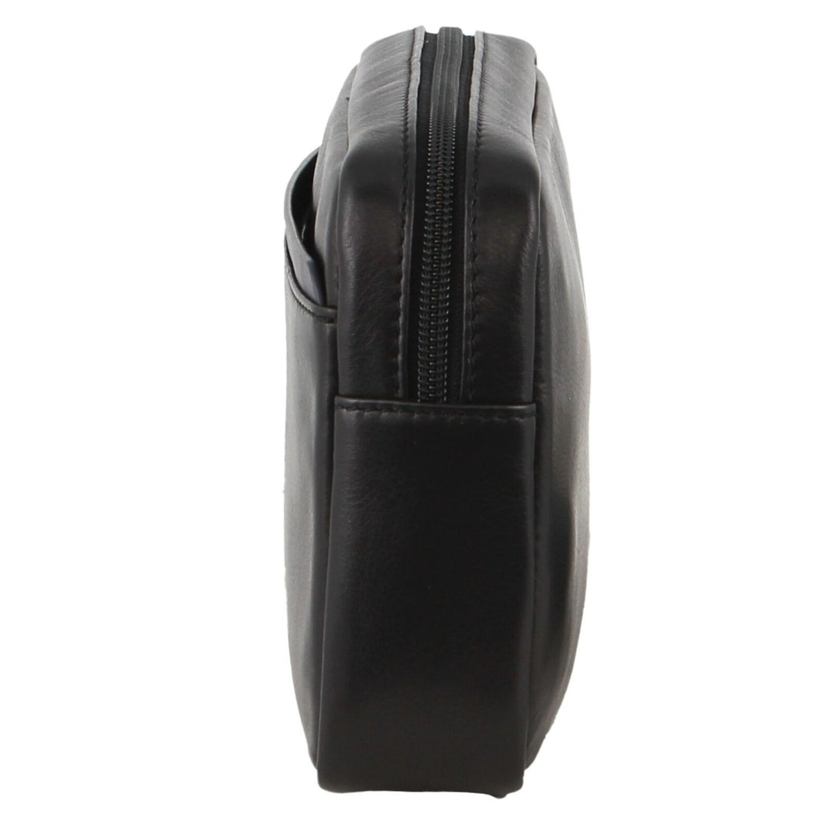 Pierre Cardin Mens Leather Travel Organizer Bag - Black/Navy