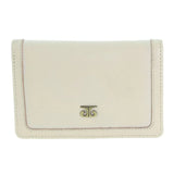 Pierre Cardin Ladies Leather Snap Button Bi-Fold Wallet - Bone