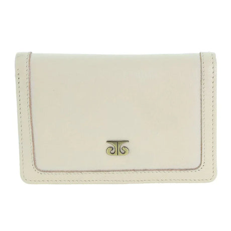 Pierre Cardin Ladies Leather Snap Button Bi-Fold Wallet - Bone