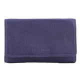 Pierre Cardin Womens Soft Italian Leather RFID Purse Wallet Rustic - Purple