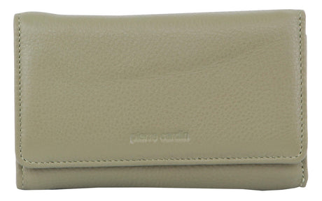 Pierre Cardin Ladies Women's Soft Italian Leather RFID Purse Wallet Rustic - Sage