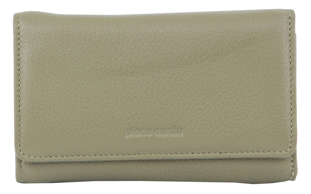 Pierre Cardin Ladies Women's Soft Italian Leather RFID Purse Wallet Rustic - Sage