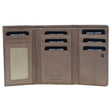 Pierre Cardin Womens Soft Italian Leather RFID Rustic Purse Wallet - Taupe