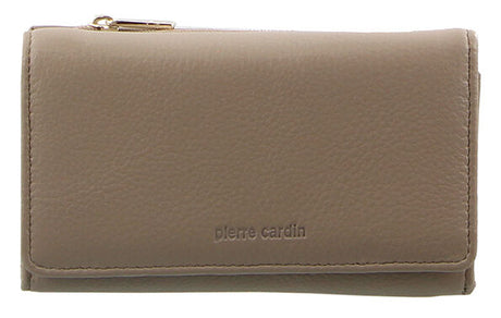 Pierre Cardin Womens Soft Italian Leather RFID Purse Wallet Rustic - Taupe