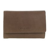Pierre Cardin Womens Soft Italian Leather RFID Rustic Purse Wallet - Taupe