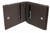 Pierre Cardin Mens Leather Tri Fold Wallet w/ RFID Protection - Brown