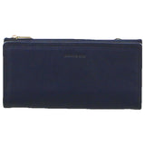 Pierre Cardin Ladies Womens Soft Italian Leather RFID Purse Bi-Fold Wallet - Navy