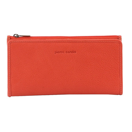 Pierre Cardin Womens Soft Italian Leather RFID Purse Wallet - Orange