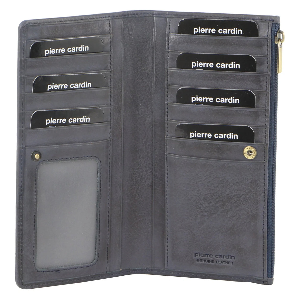 Pierre Cardin Womens Soft Italian Leather RFID Purse Bi-Fold Wallet - Teal