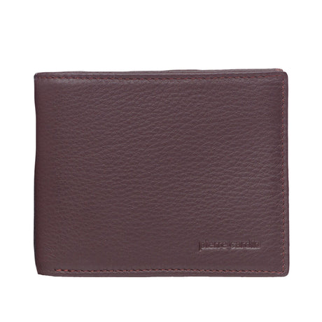 Pierre Cardin Mens Genuine Italian Leather Wallet Removable Coin Purse - Brown