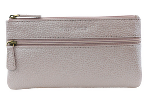Pierre Cardin Womens Leather Wallet Case - Pearl (Phone & Coins)
