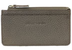 Pierre Cardin Womens RFID Leather Coin Purse Wallet - Bronze (w/ Keyring)