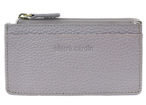 Pierre Cardin Womens RFID Leather Coin Purse Wallet - Titan (w/ Keyring)