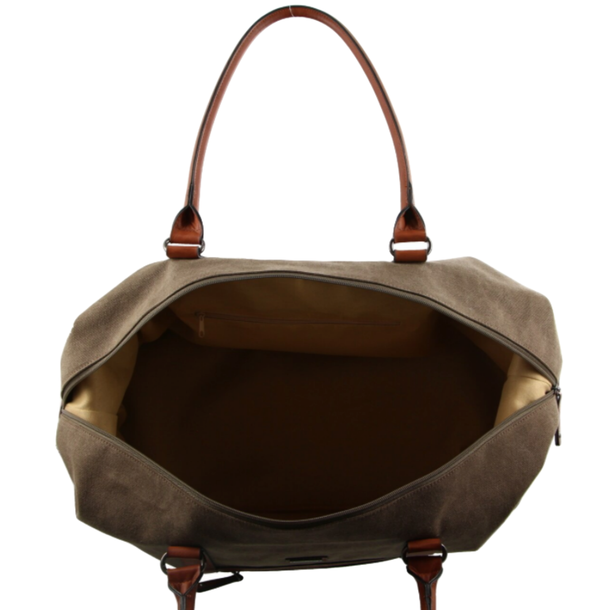 Pierre Cardin Canvas Overnight Bag Business Travel Luggage Weekend Duffle Unisex - Brown