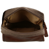 Pierre Cardin Unisex Canvas Crossbody Messenger Sling Bag - Brown/Cognac