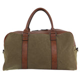 Pierre Cardin Mens Canvas Travel Overnight Bag Business Luggage Duffel Weekend - Brown