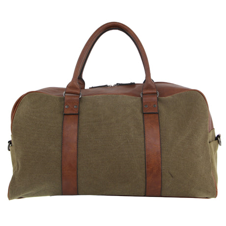 Pierre Cardin Mens Canvas Travel Overnight Bag Business Luggage Duffel Weekend - Brown