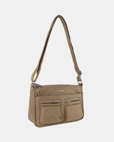 Pierre Cardin Anti-Theft Cross Body Bag Slash Proof RFID Blocking - Camel
