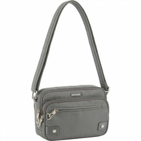 Pierre Cardin Anti-Theft Crossbody RFID Blocking Bag - Plain Grey (Slash Proof)