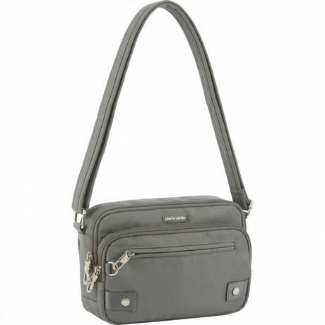 Pierre Cardin Anti-Theft Cross Body Bag Slash Proof RFID Blocking - Plain Grey