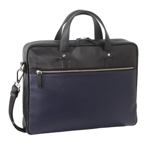 Pierre Cardin Mens Pebbled Leather 15" Laptop Bag - Black (Travel Overnight)