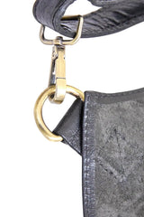 Pierre Cardin Professional Leather Apron Butcher Woodwork Hairdressing Barber Chef - Shiny Black