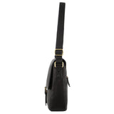 Pierre Cardin Leather Business Bag in Black with Laptop/Computer Sleeve