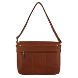 Pierre Cardin Leather Business Bag in Dark Tan with Laptop/Computer Sleeve