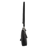 Pierre Cardin Womens Crossbody/Clutch Leather Bag in Black