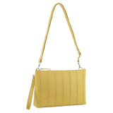 Pierre Cardin Womens Crossbody/Clutch Leather Bag in Yellow