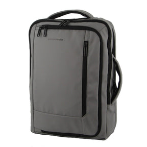 Pierre Cardin Mens 15" Laptop Travel Backpack Briefcase - Grey (Built-in USB Port)