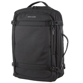 Pierre Cardin Mens Travel & Business 24L Backpack with Built-in USB Port - Black