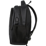 Pierre Cardin Mens Travel & Business 28.6L Backpack with Built-in USB Port - Black