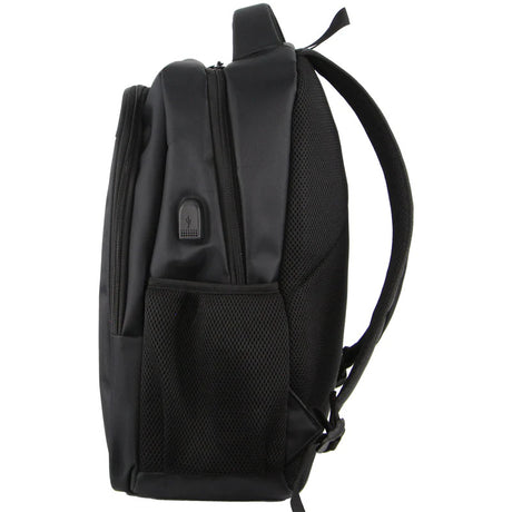 Pierre Cardin Mens Travel & Business 28.6L Backpack with Built-in USB Port - Black