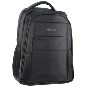 Pierre Cardin Mens Travel & Business 28.6L Backpack with Built-in USB Port - Black
