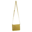 Pierre Cardin Leather Crossbody Bag Tassel Triple Compartment Strap - Yellow