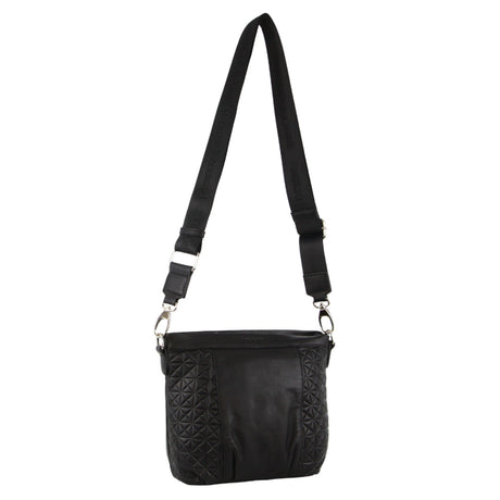 Pierre Cardin Leather Crossbody Bag w/ Shoulder Strap in Black