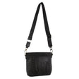 Pierre Cardin Leather Crossbody Bag w/ Shoulder Strap in Black