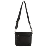 Pierre Cardin Leather Crossbody Bag w/ Shoulder Strap in Black