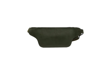Pierre Cardin Mens Bum Bag Waist Pack Leather Travel Money Phone - Dark Green