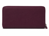 Pierre Cardin Womens Leather Zip Around Wallet RFID Blocking w/ Wristlet in Wine