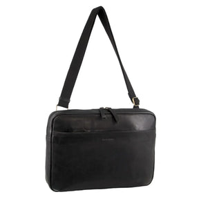 Pierre Cardin Mens Leather 15" Laptop Business Bag - Black