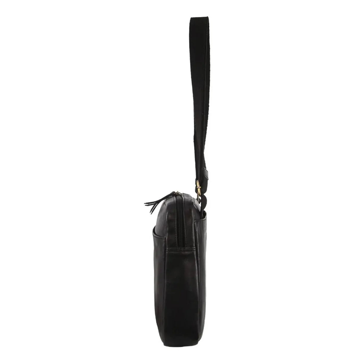 Pierre Cardin Mens Leather Business Laptop Comnputer Bag in Black