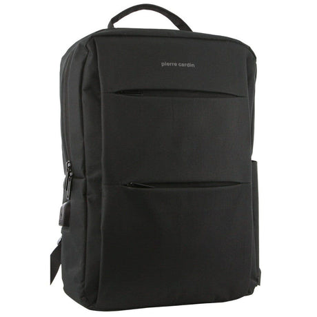 Pierre Cardin Travel & Business Backpack with Built-in USB Port in Black