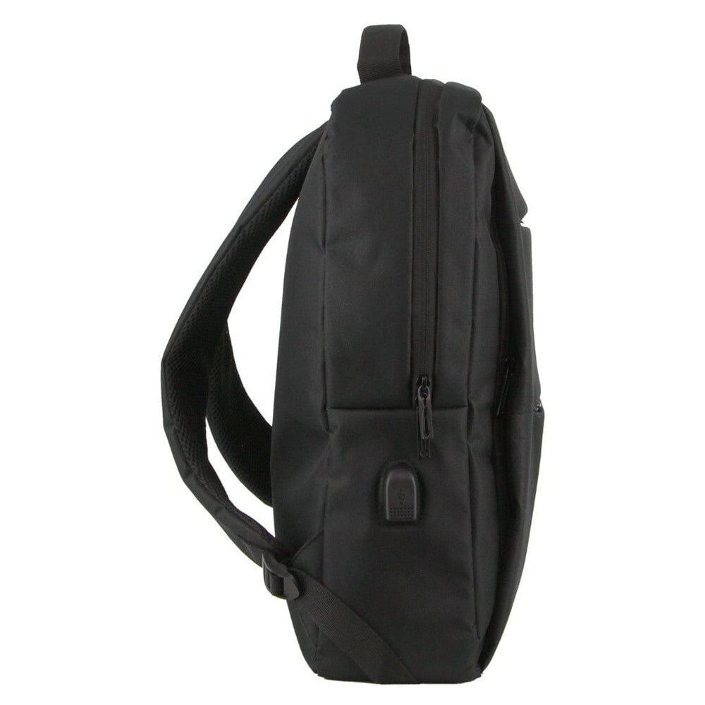 Pierre Cardin Travel & Business Backpack with Built-in USB Port in Black