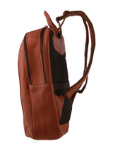 Pierre Cardin Leather Business/Laptop Backpack Bag in Cognac
