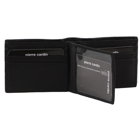 Pierre Cardin Mens Leather Bi-Fold Wallet - Black (RFID Protection)