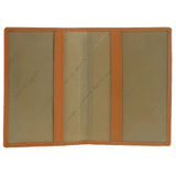 Pierre Cardin Leather Passport Wallet Cover in Apricot Orange
