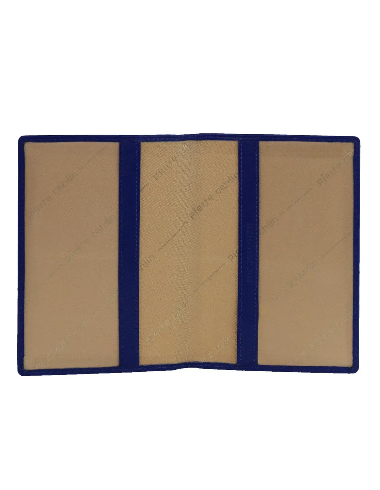 Pierre Cardin Leather Travel Passport Cover - Blue (Slim RFID Blocking Holder)
